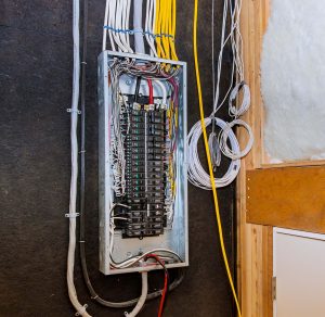 Modern 200-amp breaker panel with clearly labelled circuits after upgrade