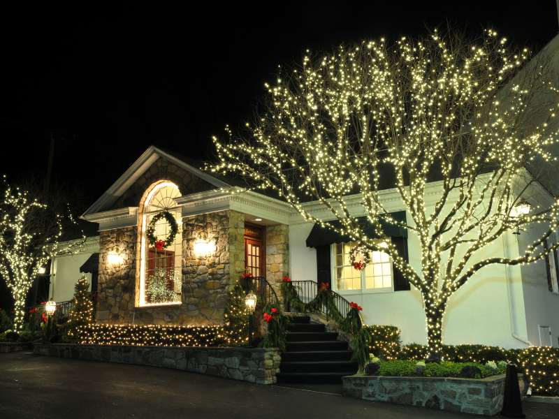 TDR Electric holiday lighting setup safe practices
